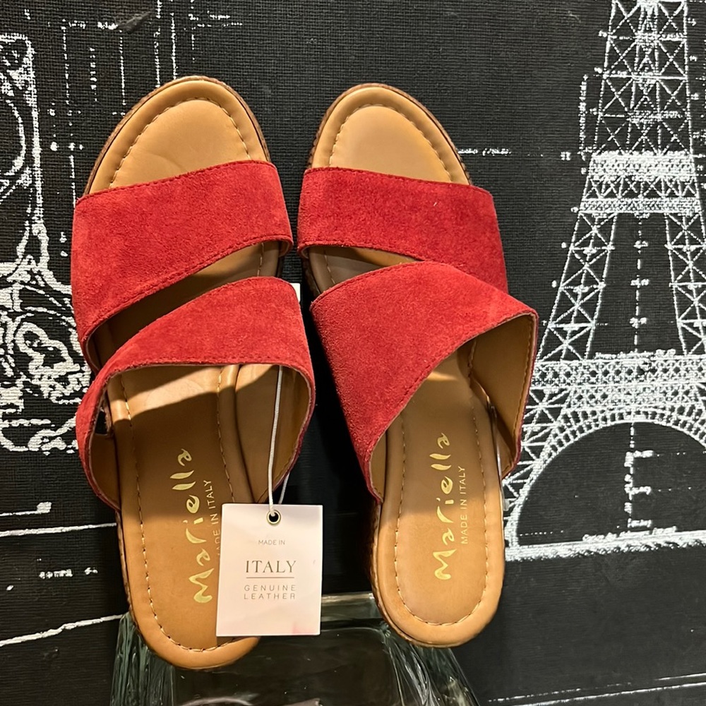 Mariella Sandals Made in Italy 🇮🇹 Genuine Leather (Suede) - Picture 6 of 15